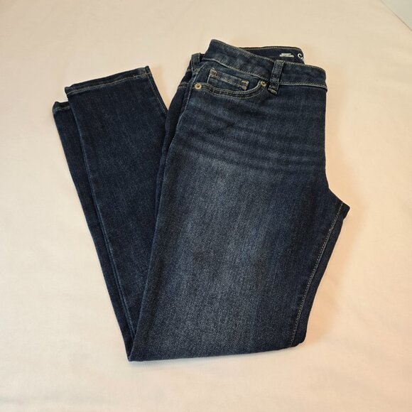 UNIVERSAL THREADS Girl's Mid Rise Skinny Jeans Adjustable Waist Sz: 10 Plus Dark - Picture 4 of 6